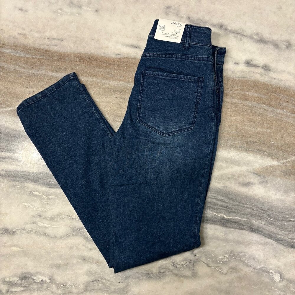 NWT J. Jill Tried & True Fit Slim Leg Lightweight Stretch Denim Blue Jeans 2P - Picture 3 of 13